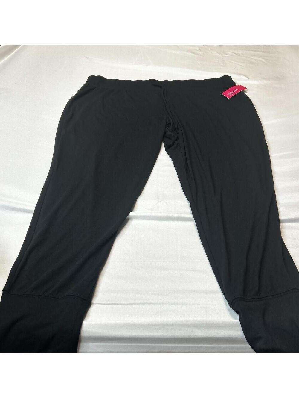 NWT Xhilaration XL Black Knit Pants Newness Pant Ebony Pull-On Lounge Sleep